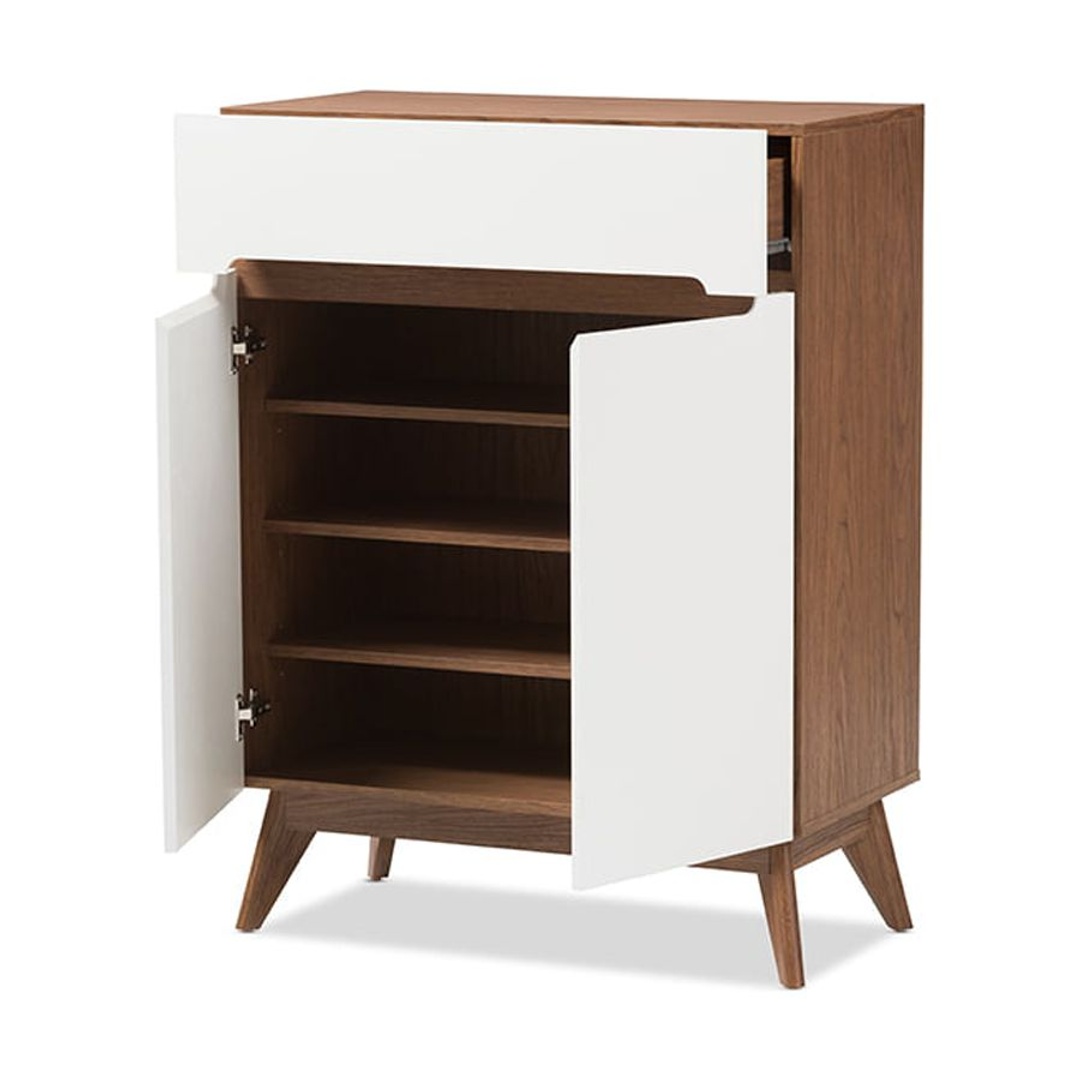 جزامة أحذية متعددة الرفوف - 100 سم - أبيض - Mzsr017