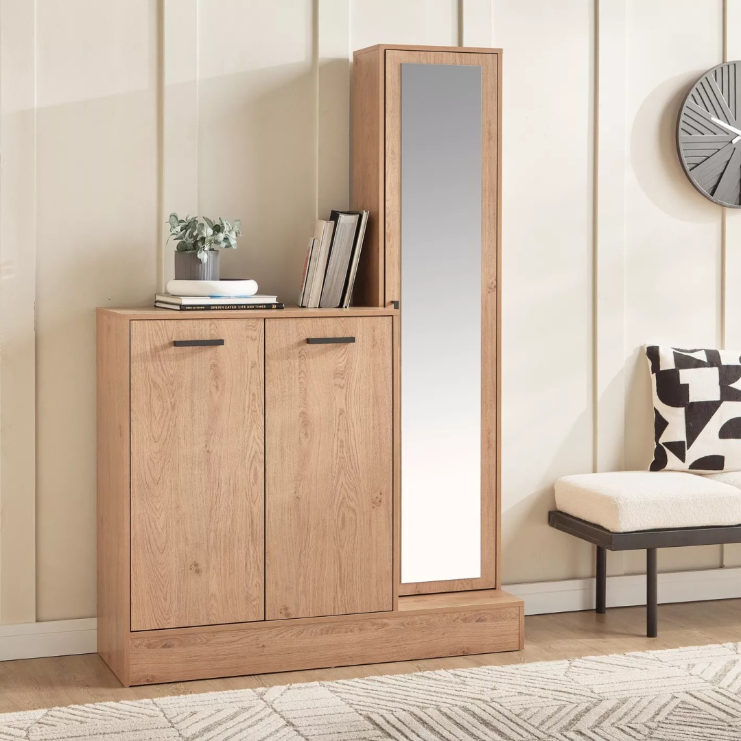 جزامة كبيرة بمرايا - 160 *120 سم - بيج - Mzsr022