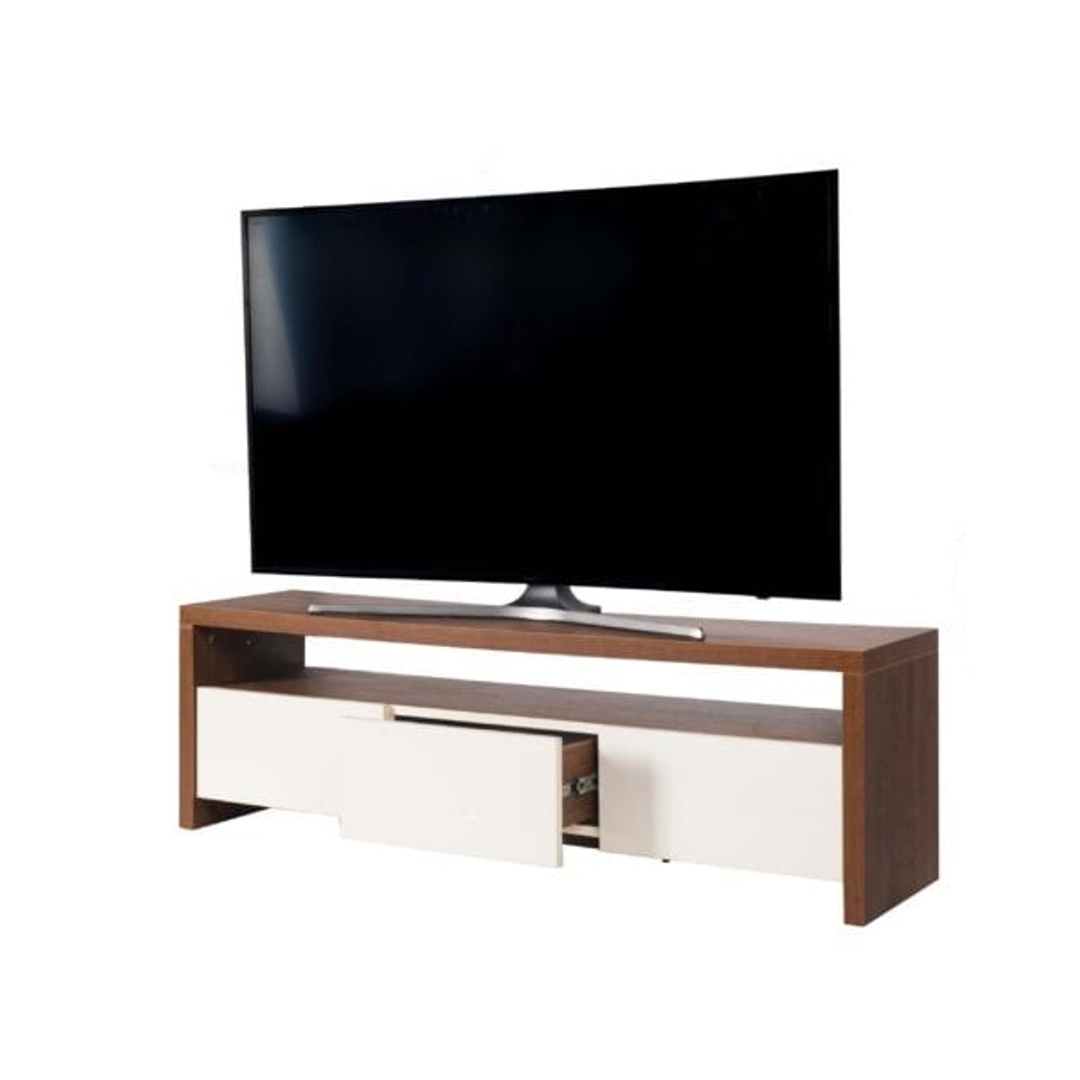 وحدة تلفزيون مودرن - 140 سم - أبيض/بني - Mztv151