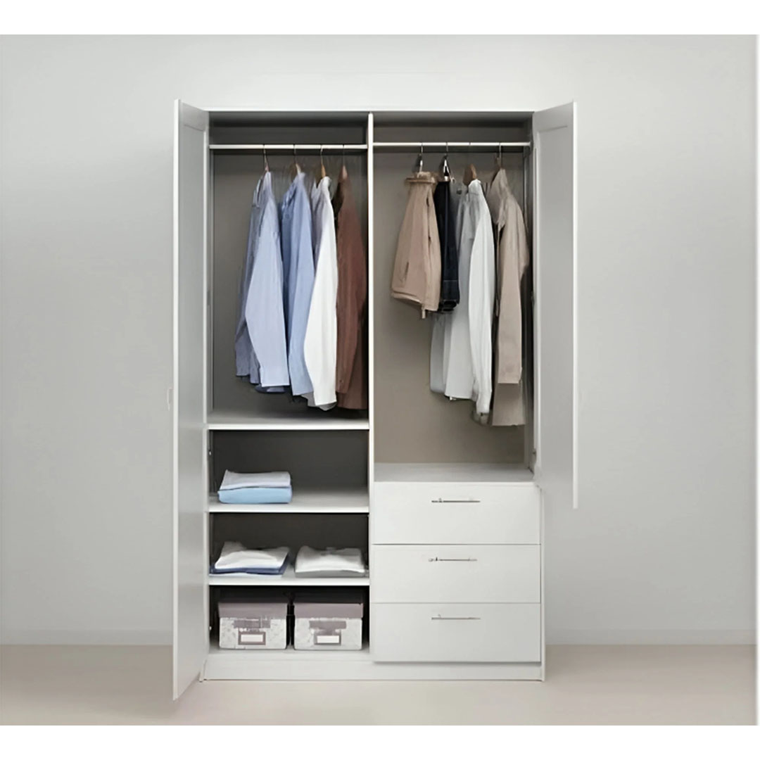 دولاب 2 باب مفصلي MZWD017 - أبيض