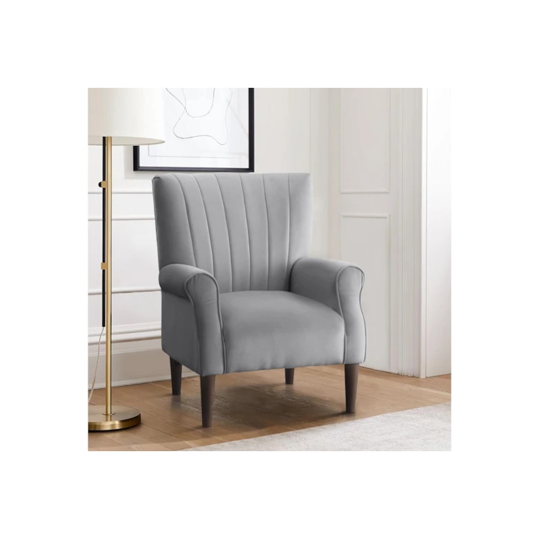 كرسي جانبي أبرام بذراعين - 85 سم - رمادي - Mzch004