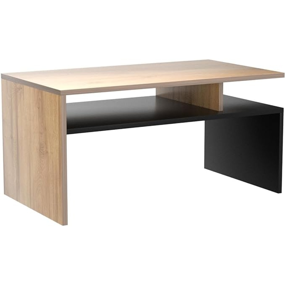 ترابيزة قهوة لامعة - 90 سم - أسود - MZCT002