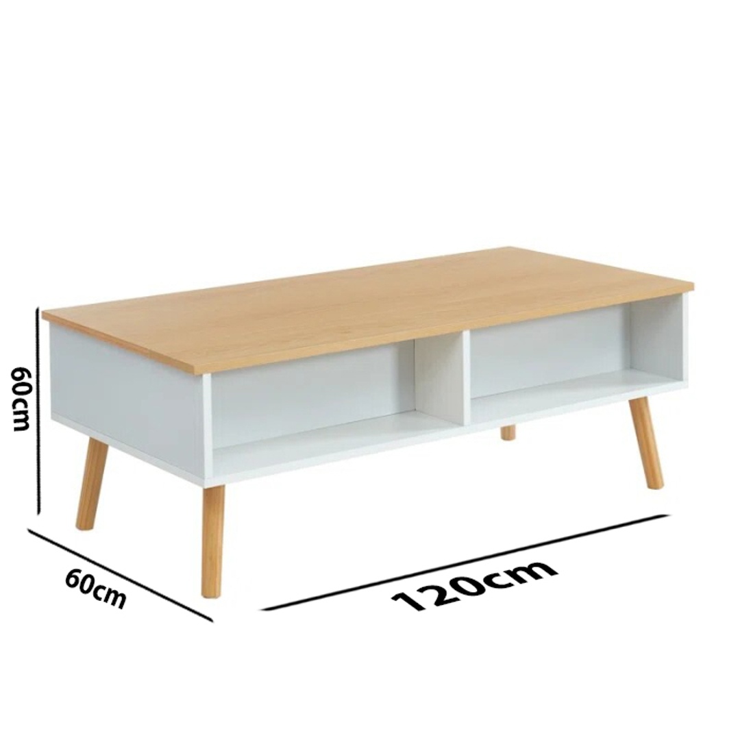 ترابيزة قهوة - 90 سم - أبيض - Mzct012