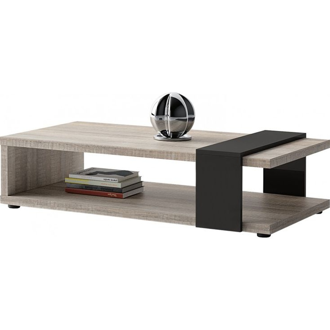 ترابيزة قهوة جانبية - 100 سم - أسود ورمادي - Mzct022