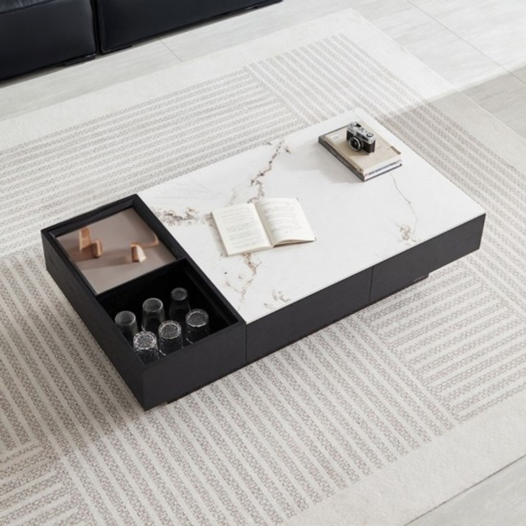 ترابيزة غرفة معيشة بأدراج جانبية - 120 سم - Mzct053