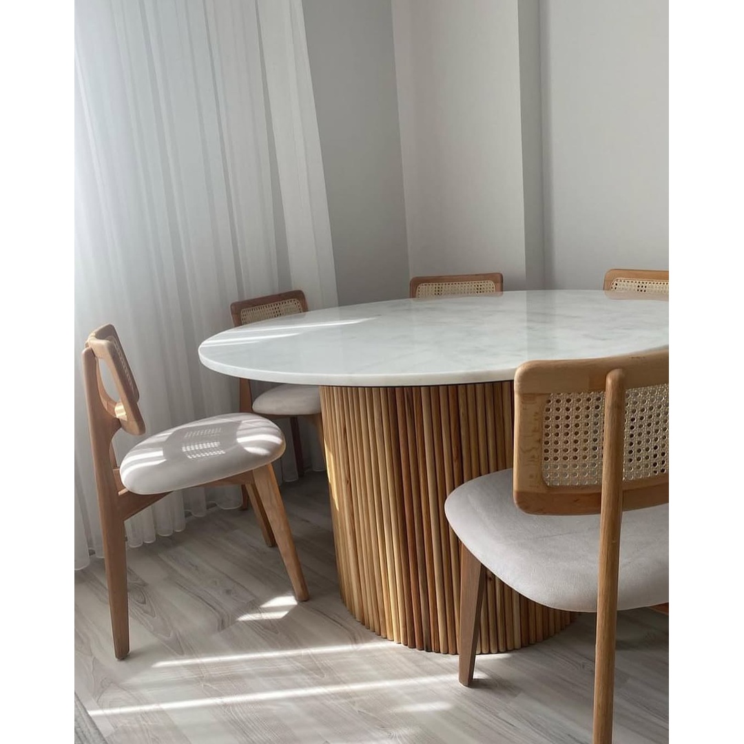 طقم سفرة طعام مع 5 كراسي - 150 سم - Mzdrs015