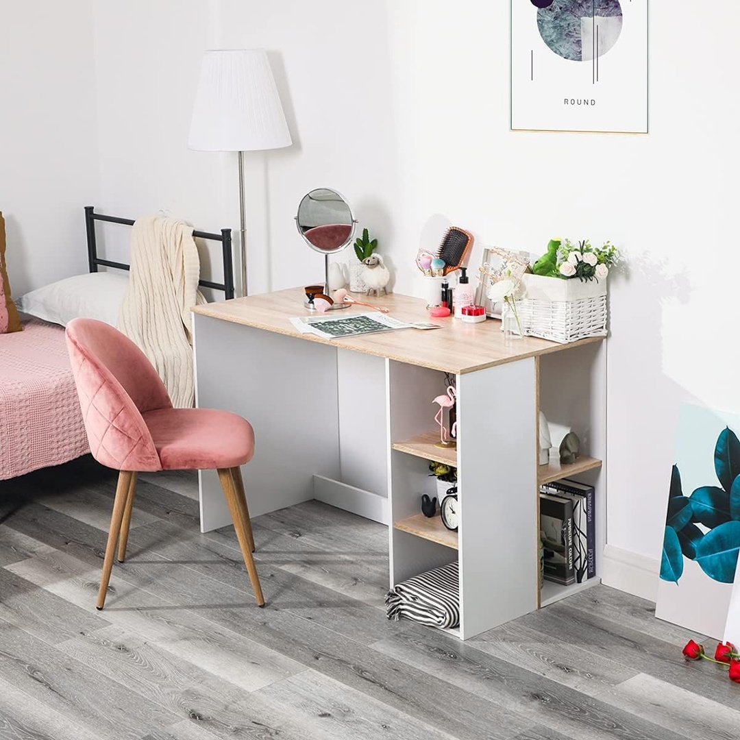 مكتب دراسة وعمل - 120 سم - أبيض/بيج - Mzsd007