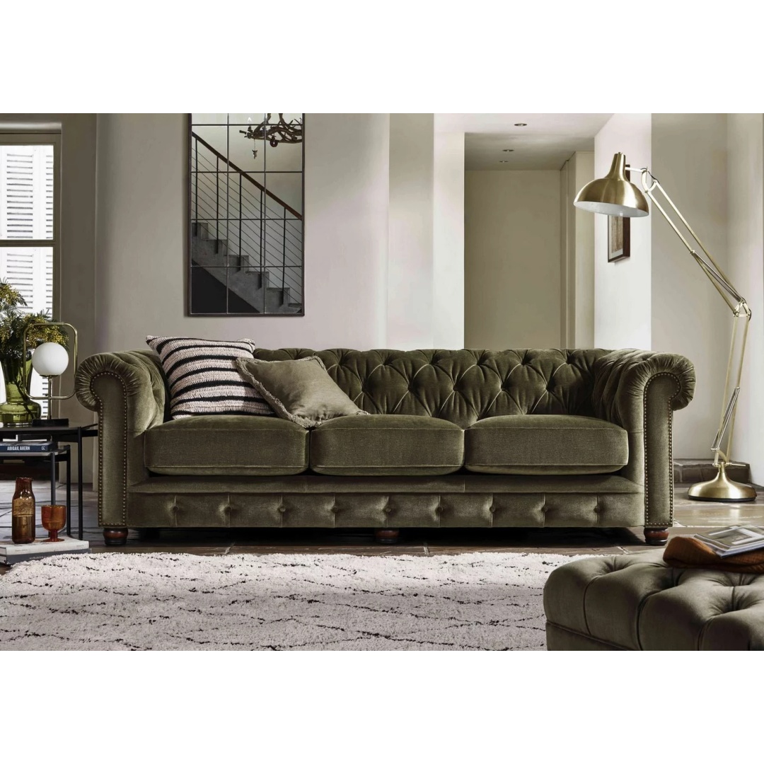 أريكة شاكلتون لغرفة المعيشة - 220 سم - أخضر - Mzsf012