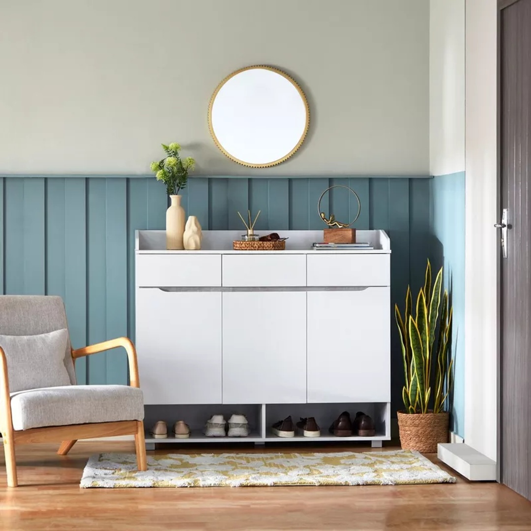 دولاب أحذية فيينا بأدراج وأرفف - 100 سم - Mzsr016