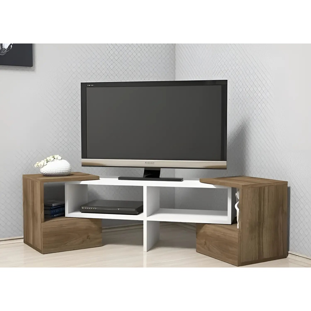 وحدة تلفزيون مودرن - 150 سم - بيج/أبيض - Mztv162