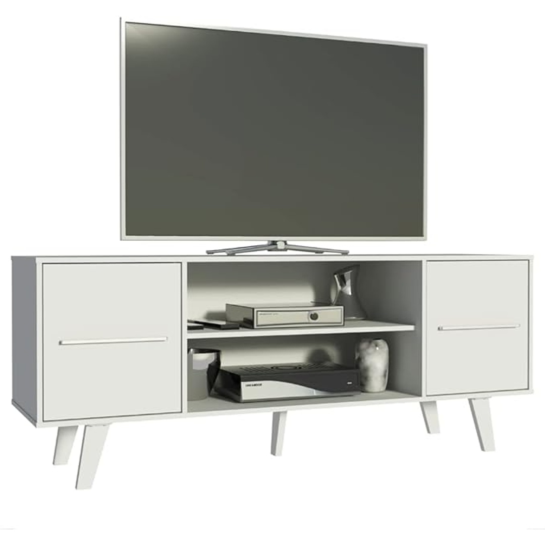 وحدة تلفزيون مودرن - 120 سم - أبيض/بيج - Mztv165