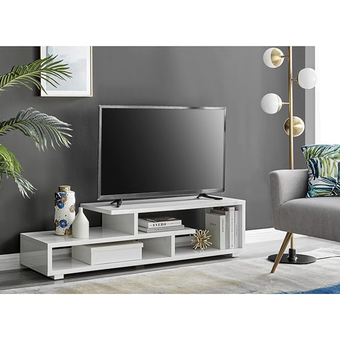 وحدة تلفزيون مودرن 140 سم - أبيض - Mztv214
