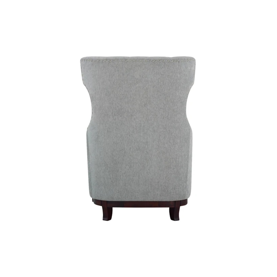 كرسي جانبي بزراعين - 80 سم - رمادي - Mzch011