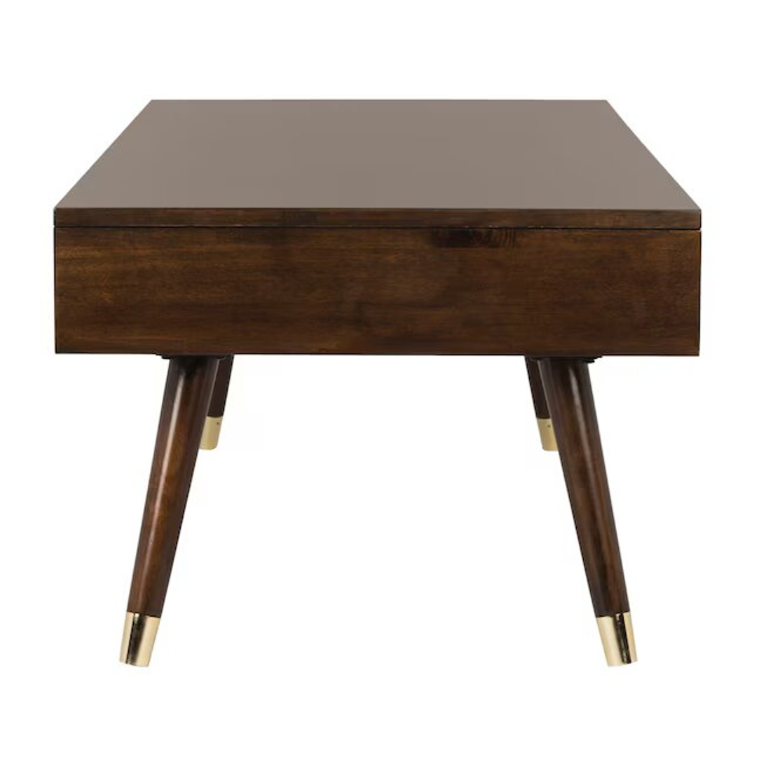 ترابيزة قهوة كلاسيكية 2 درج - 120 سم - بني - Mzct025