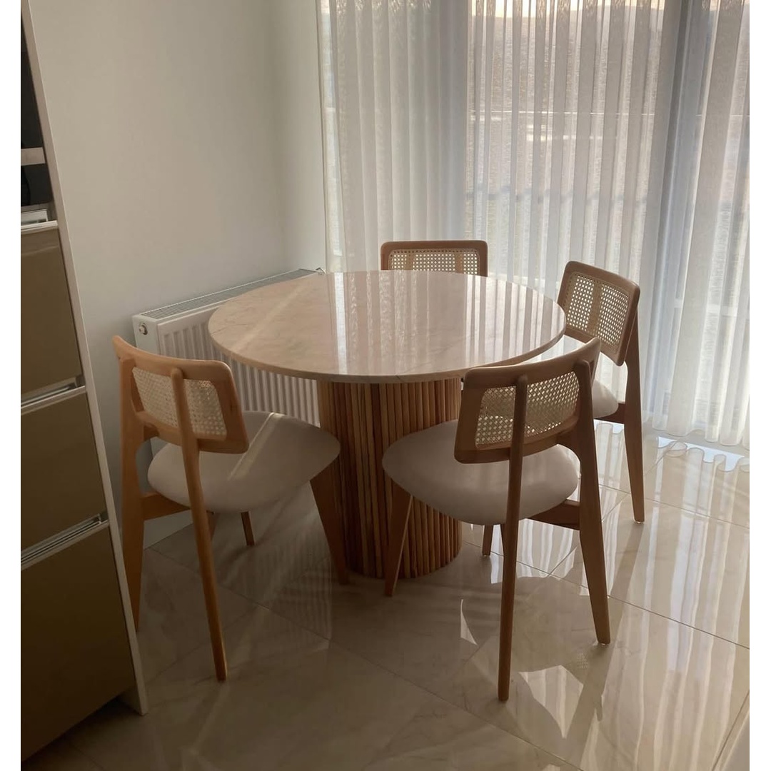 طقم سفرة طعام مع 5 كراسي - 150 سم - Mzdrs015