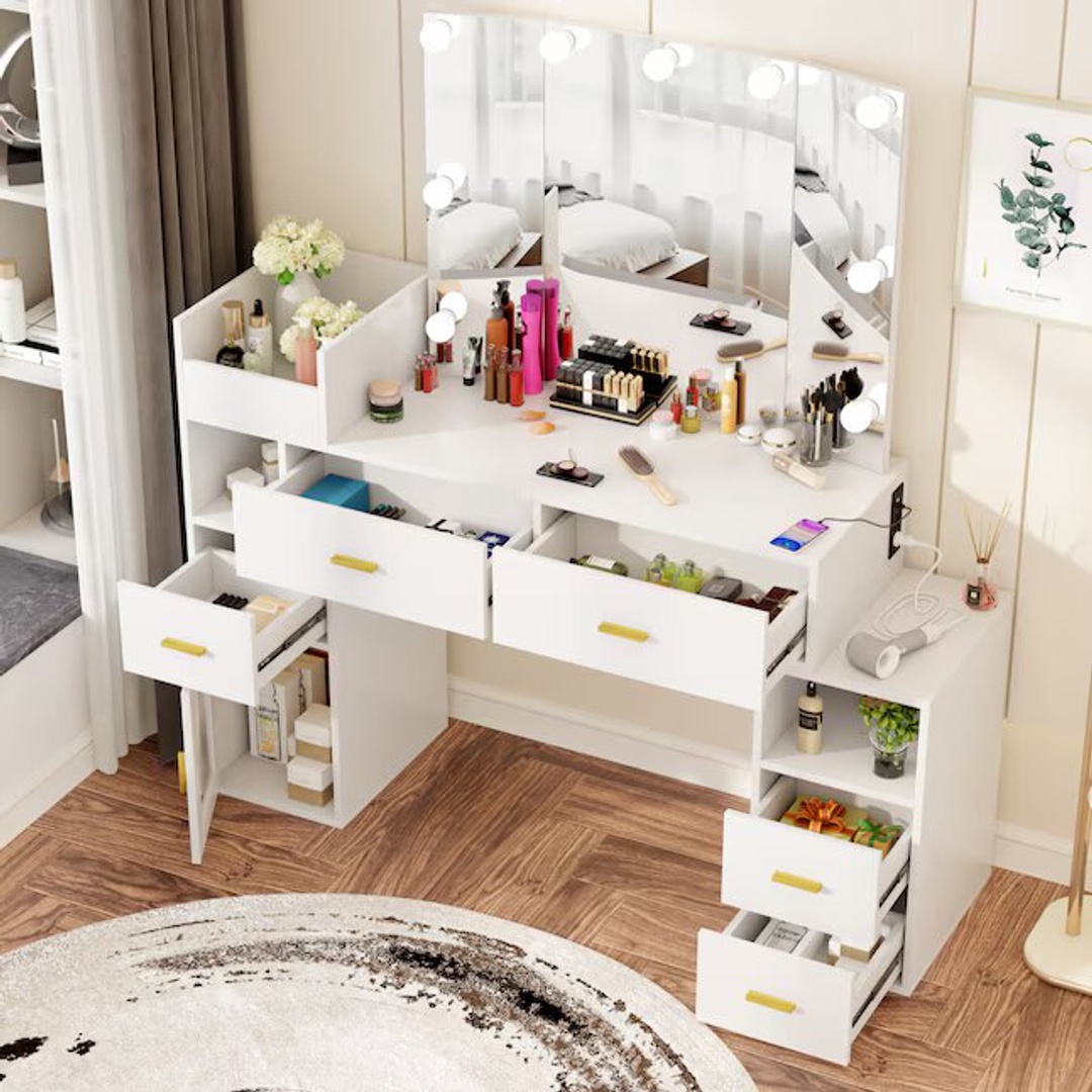 تسريحة صغيرة بمرايا - 140 سم - Mzkv012