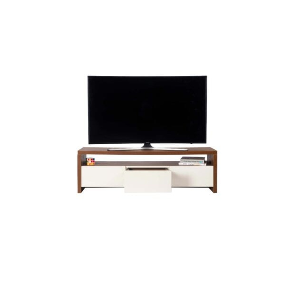 وحدة تلفزيون مودرن - 140 سم - أبيض/بني - Mztv151
