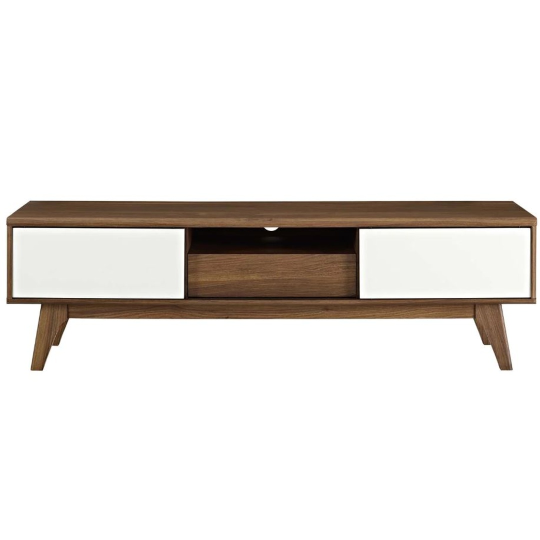 وحدة تلفزيون مودرن - 150 سم - بني/ابيض - Mztv152