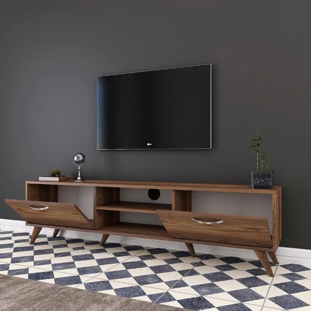 وحدة تلفزيون مودرن - 180 سم - بني - Mztv163