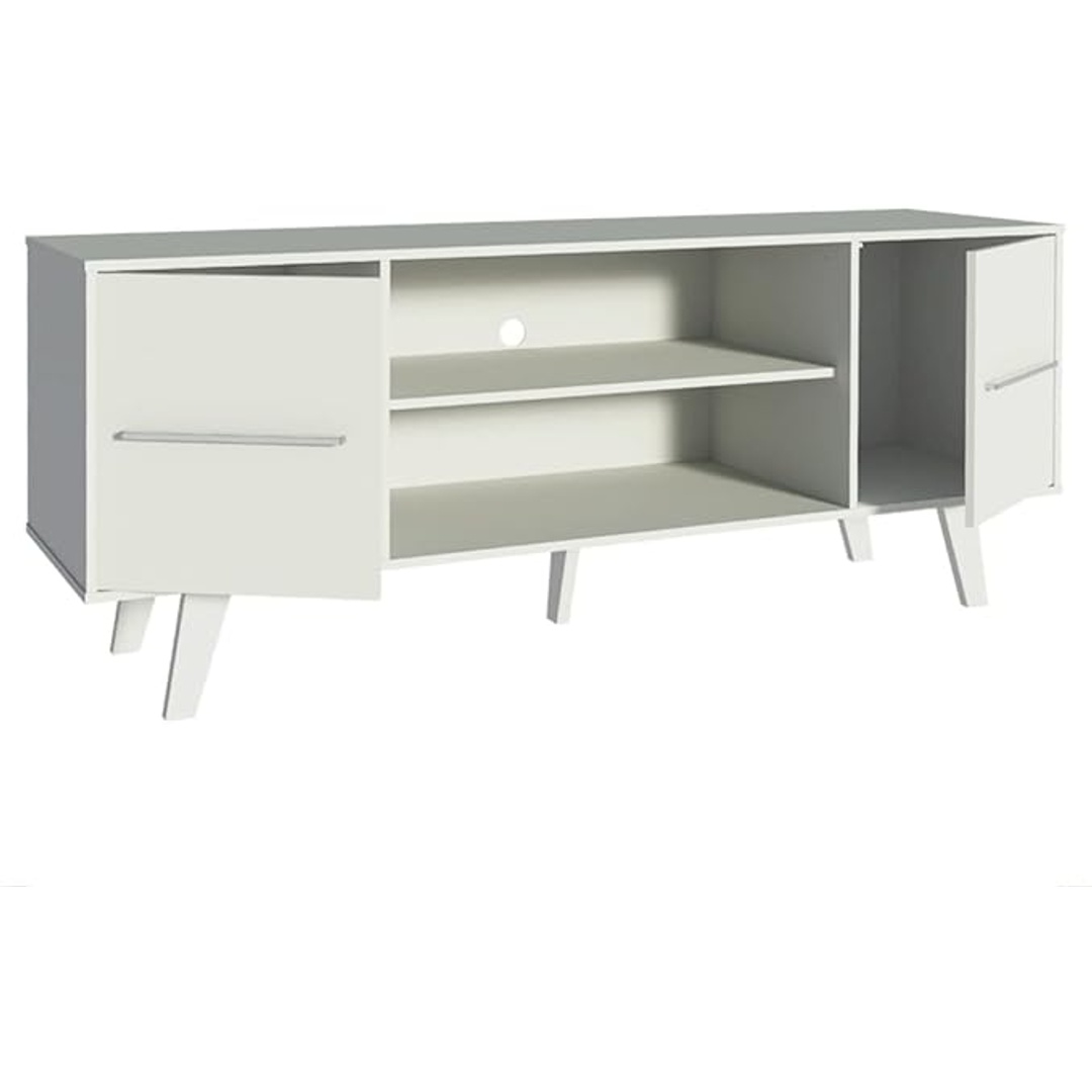 وحدة تلفزيون مودرن - 120 سم - أبيض/بيج - Mztv165