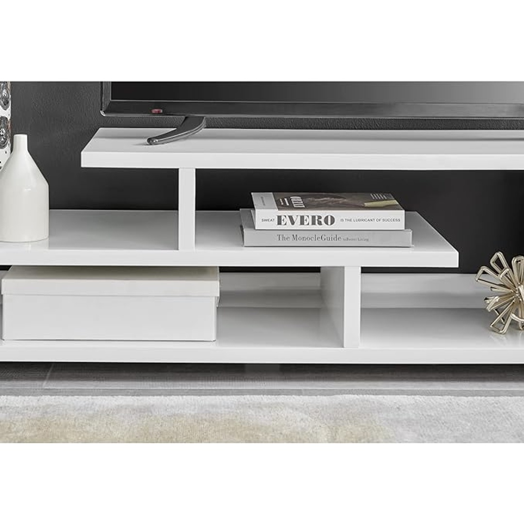 وحدة تلفزيون مودرن 140 سم - أبيض - Mztv214