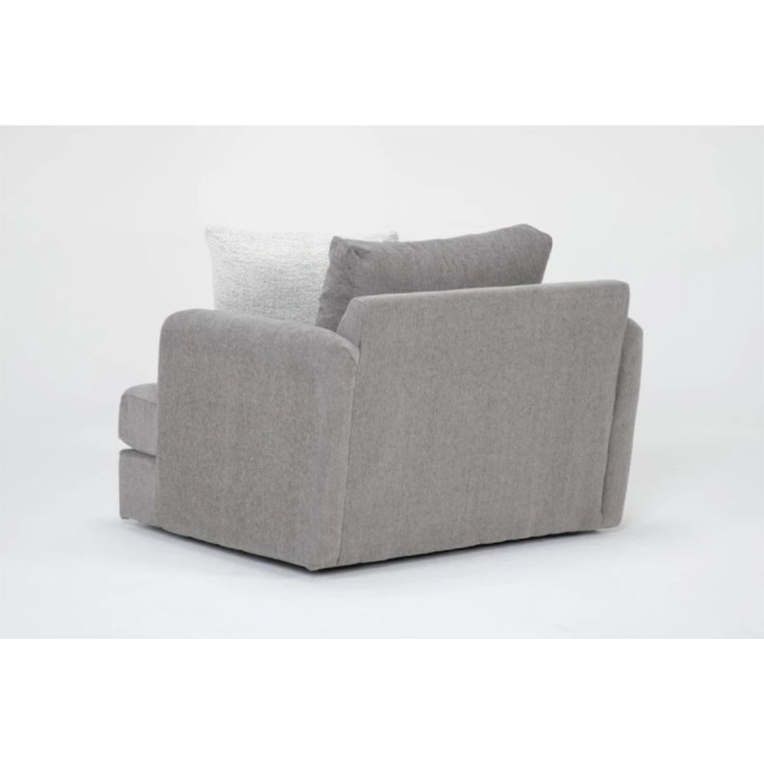 كرسي بذراعين شينيل MZCH012 - رمادي