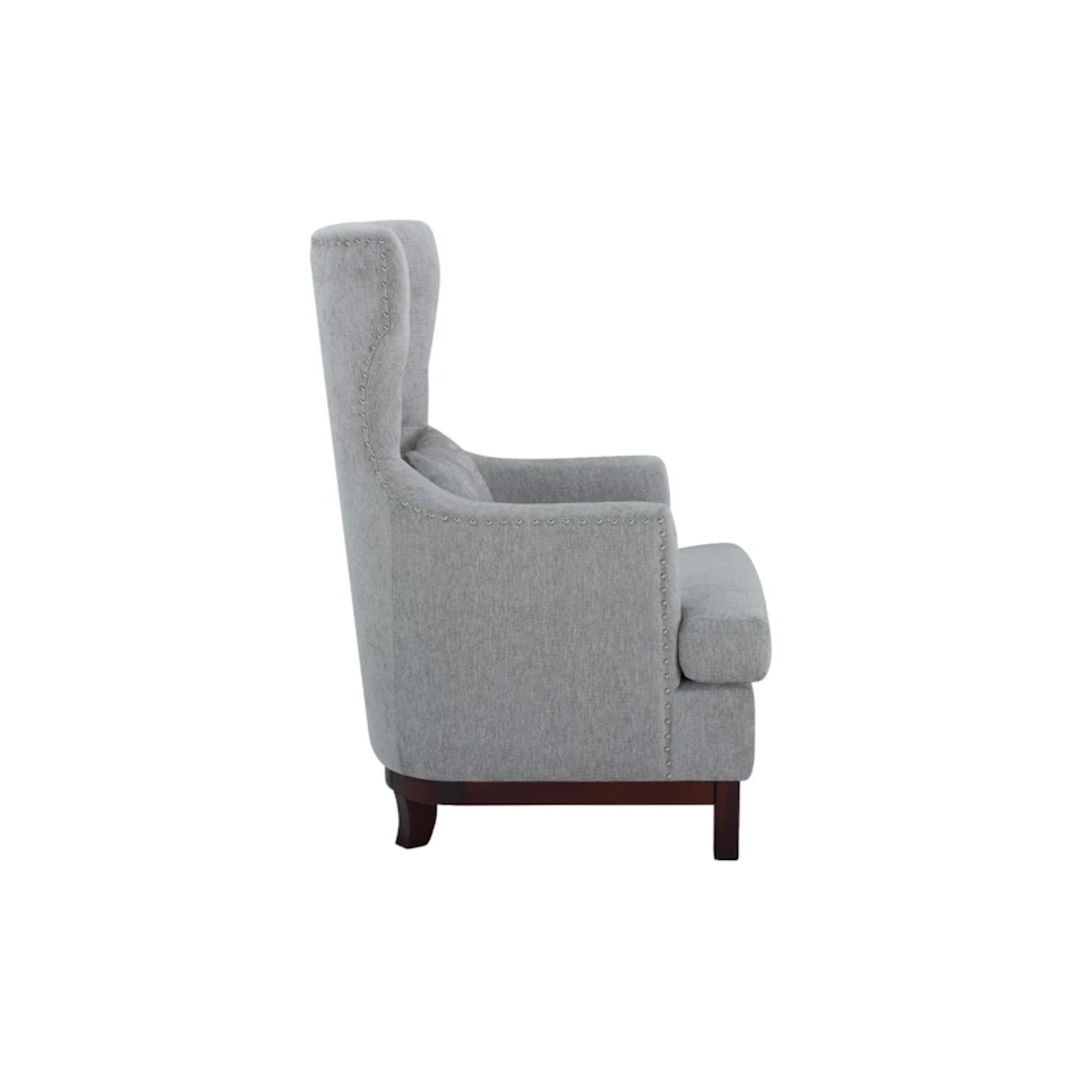 كرسي جانبي بزراعين - 80 سم - رمادي - Mzch011