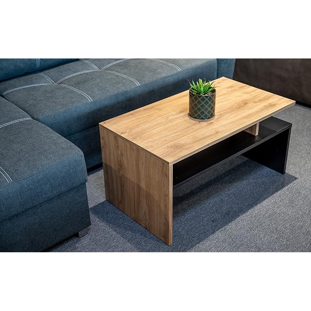 ترابيزة قهوة لامعة - 90 سم - أسود - MZCT002