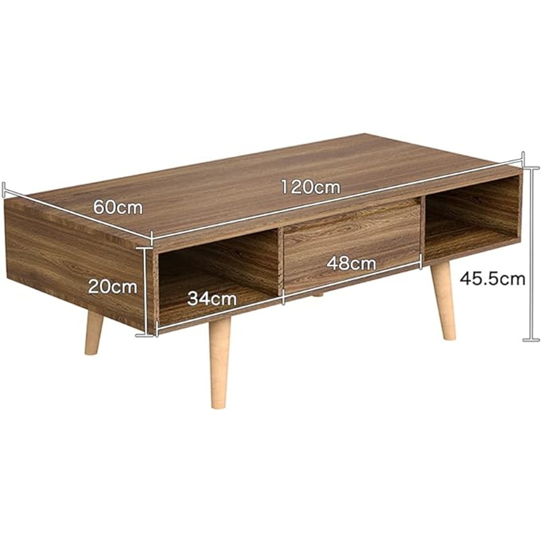 ترابيزة قهوة عصرية - 120 سم - بني - Mzct005