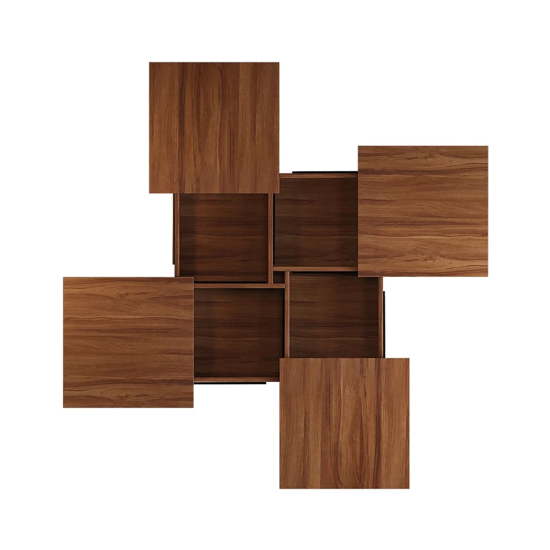 ترابيزة غرفة معيشة شكل رخامي - 100 سم - بني - Mzct032