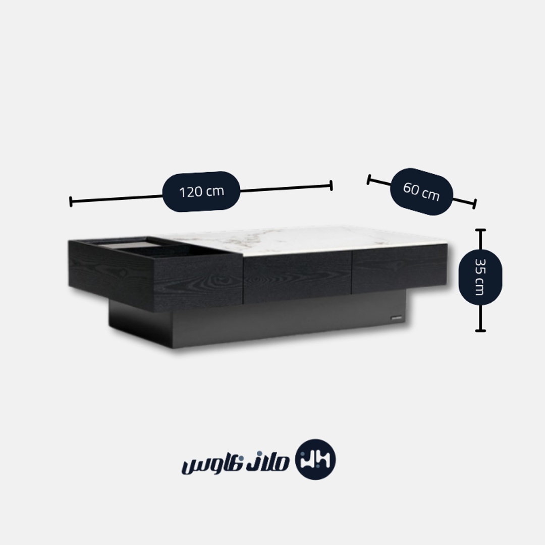 ترابيزة غرفة معيشة بأدراج جانبية - 120 سم - Mzct053