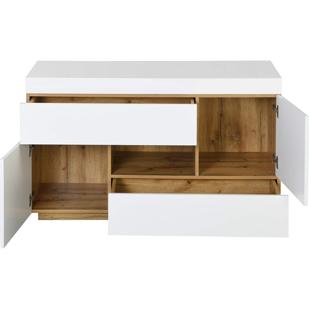 بوفيه قابل للتمديد - أبيض - 120 سم - Mzdb001