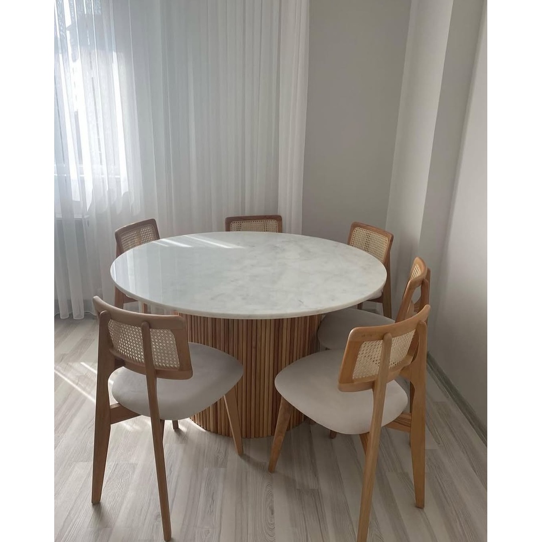 طقم سفرة طعام مع 5 كراسي - 150 سم - Mzdrs015