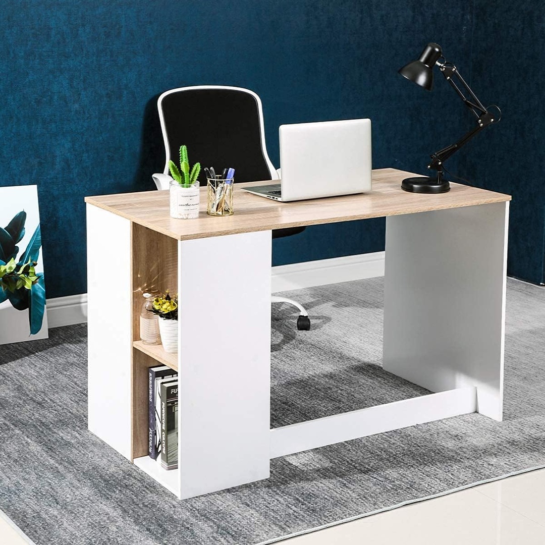 مكتب دراسة وعمل - 120 سم - أبيض/بيج - Mzsd007