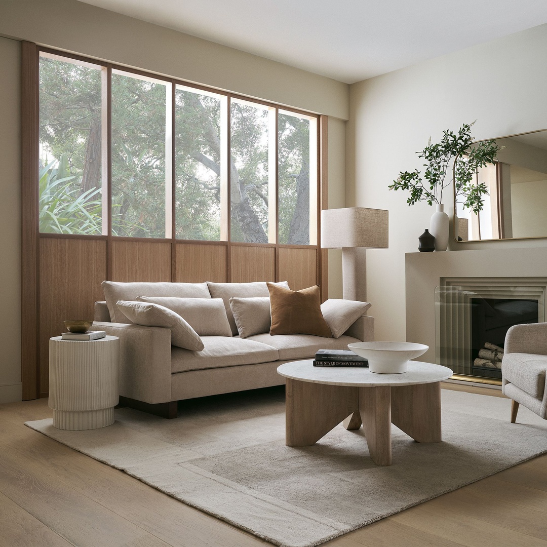 أريكة هارموني بمقعدين - بيج - 200 سم - Mzsf010