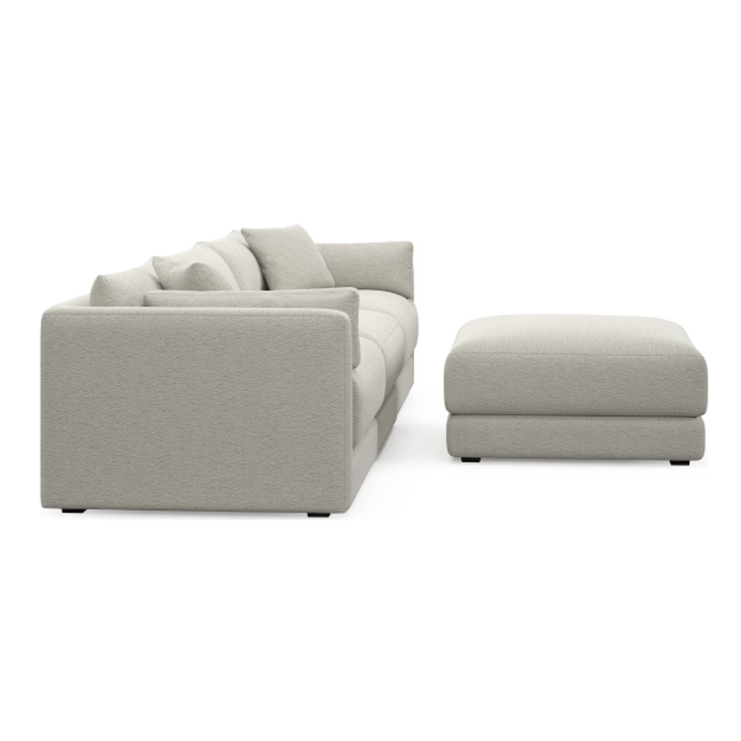 كنبة مالاز العصرية ثلاثية القطع مع مسند للقدم - 300*90*75 سم - Mzsf043