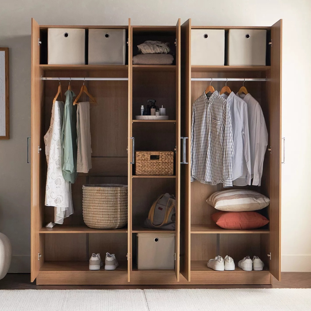 دولاب ملابس ب5 أبواب مفصلية - 210 سم - Mzwd002