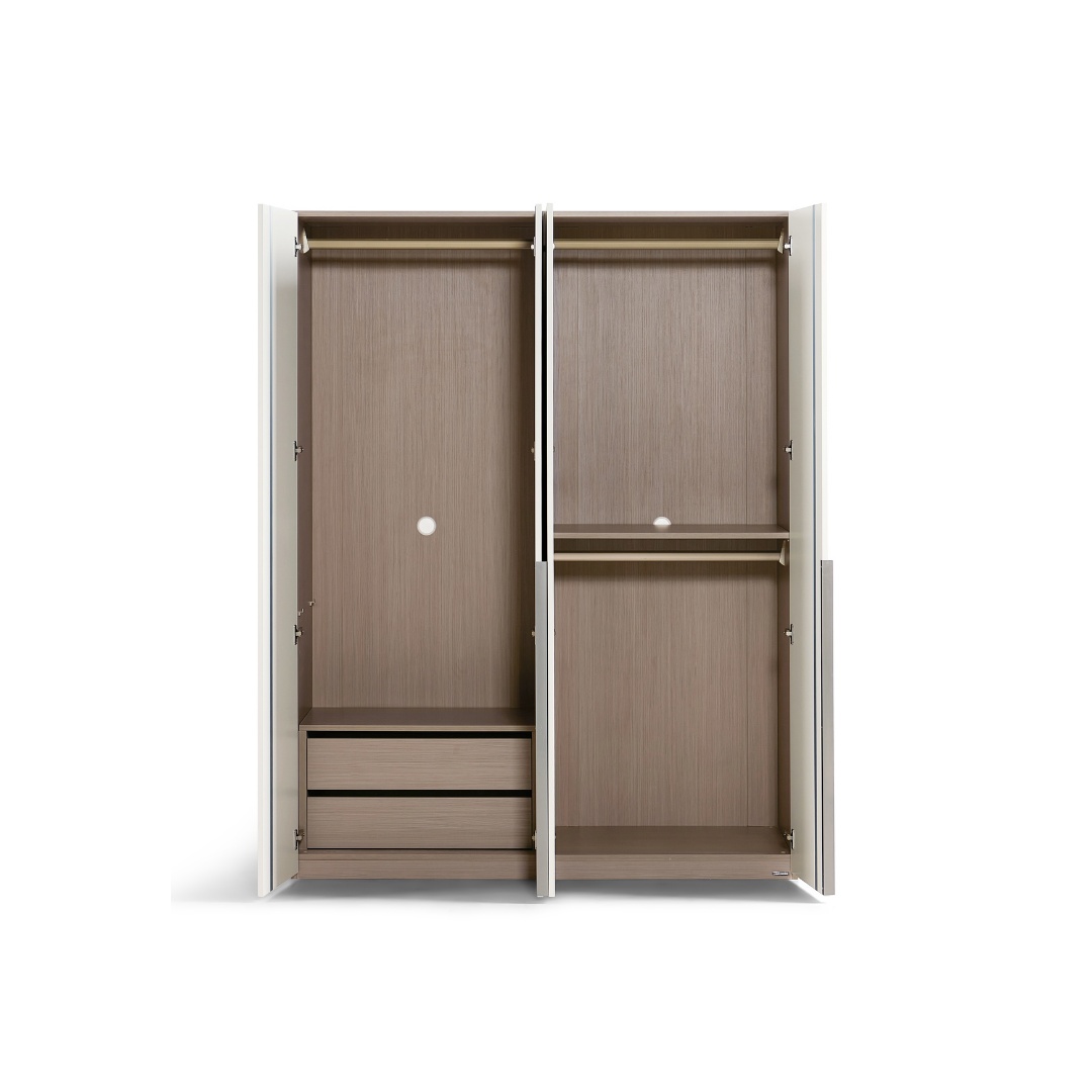 دولاب ملابس مودرن - 1.6 متر - أبيض - Mzwd018