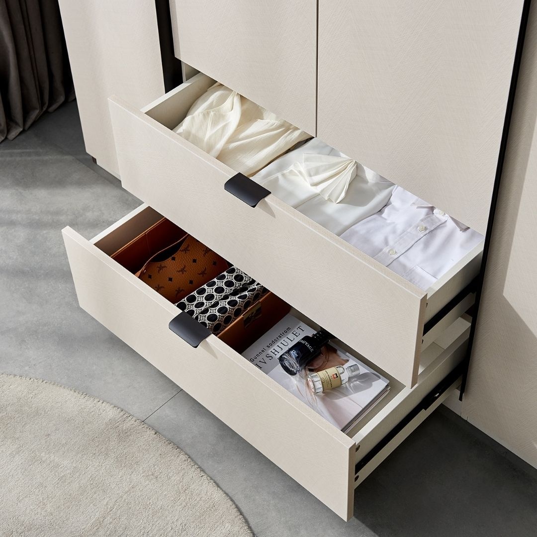 دولاب ملابس خشب Mdf - أبيض - 160*220 سم