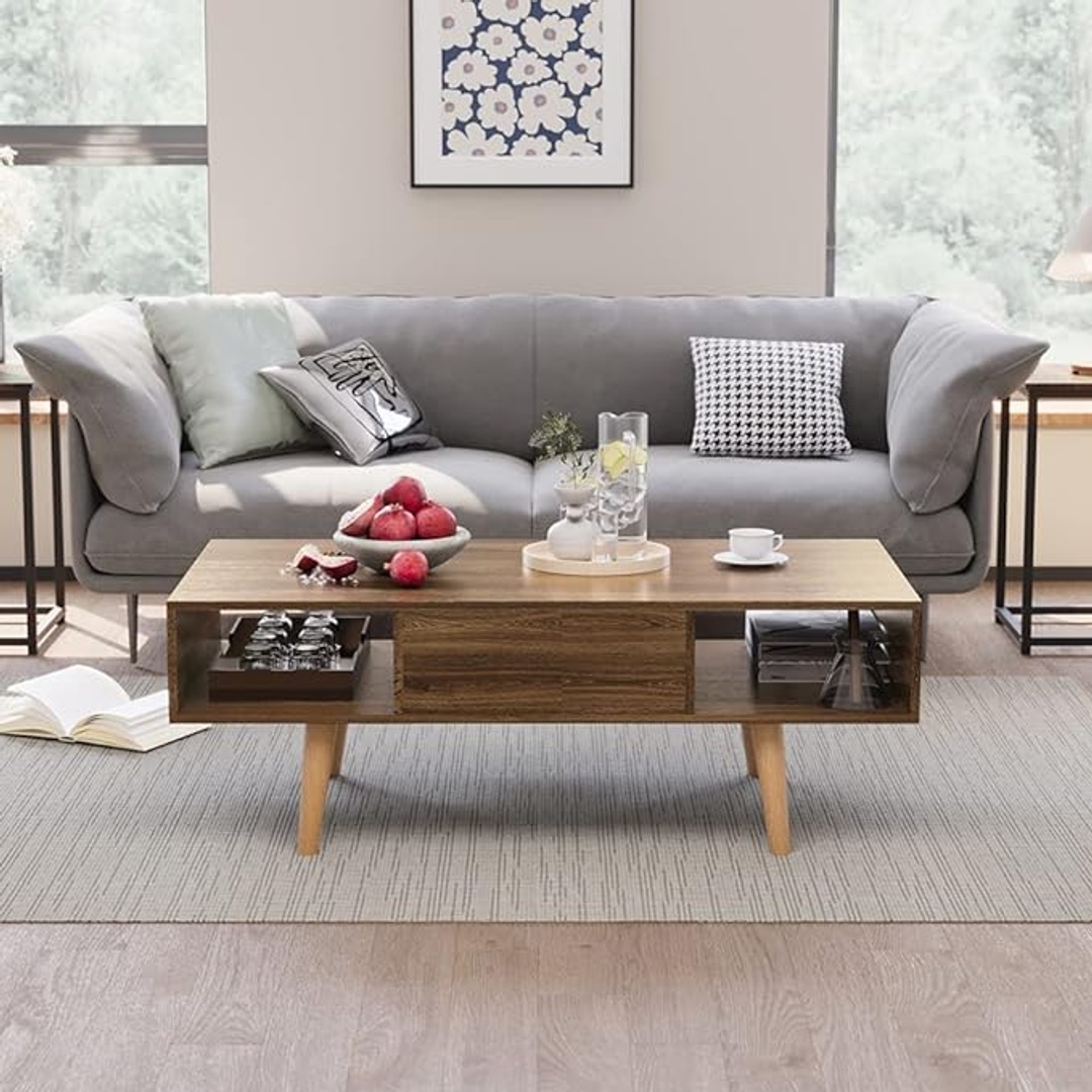 ترابيزة قهوة عصرية - 120 سم - بني - Mzct005