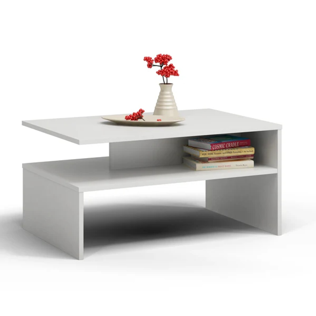 ترابيزة قهوة - 80 سم - أبيض - Mzct024