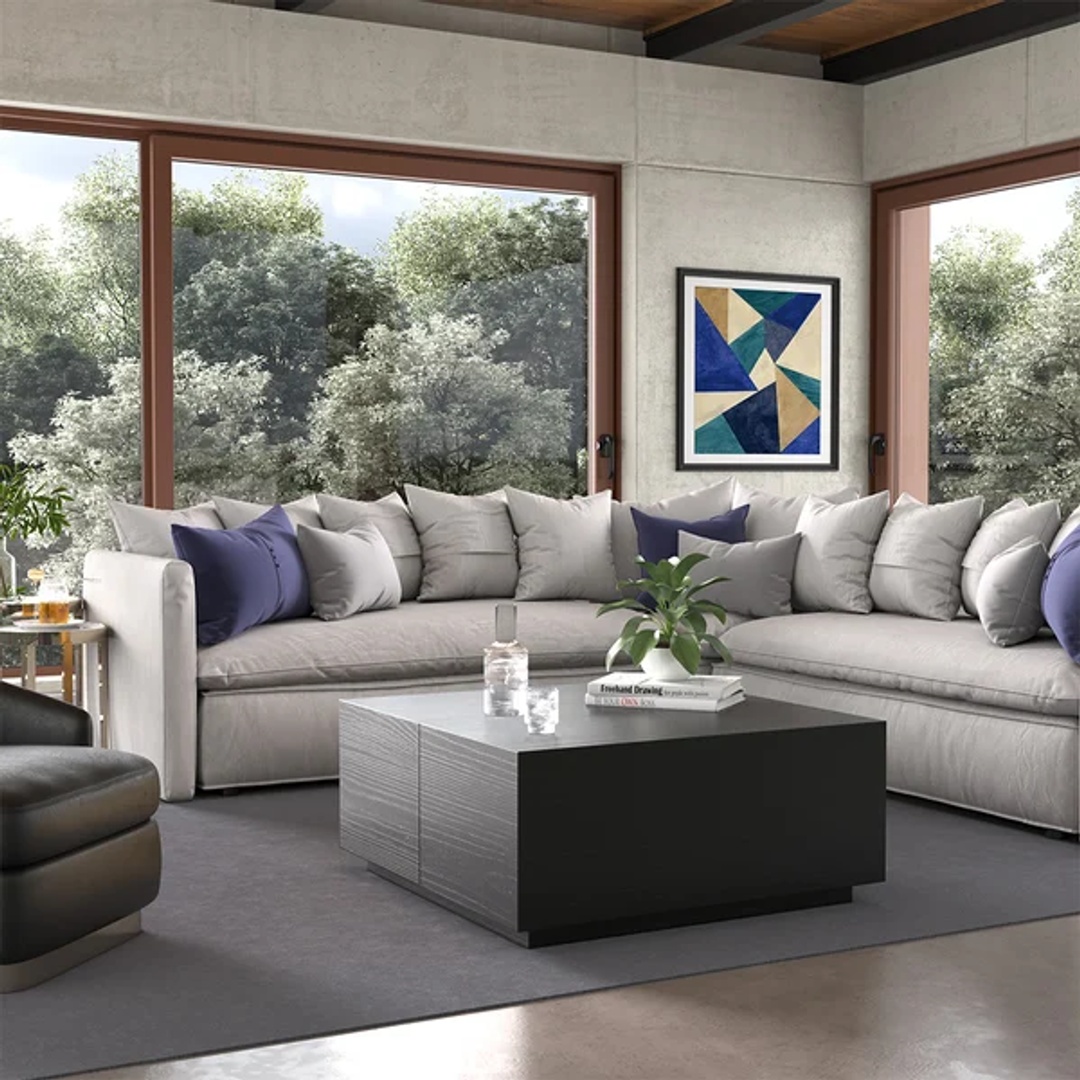 ترابيزة قهوة مكعبة - 90 سم - أسود - Mzct035