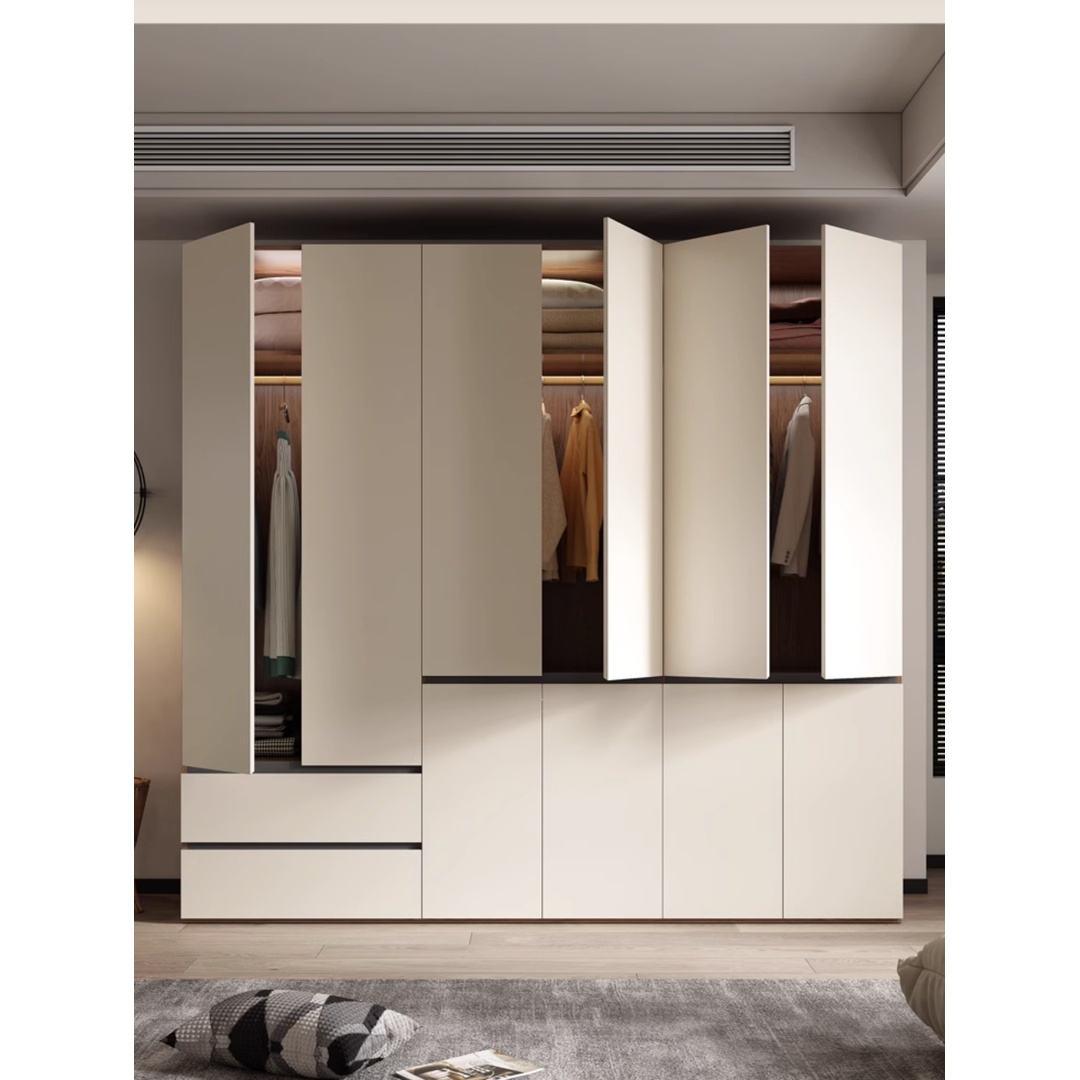 دولاب ملابس مودرن كبير - 240 سم - بيج - Mzdss009