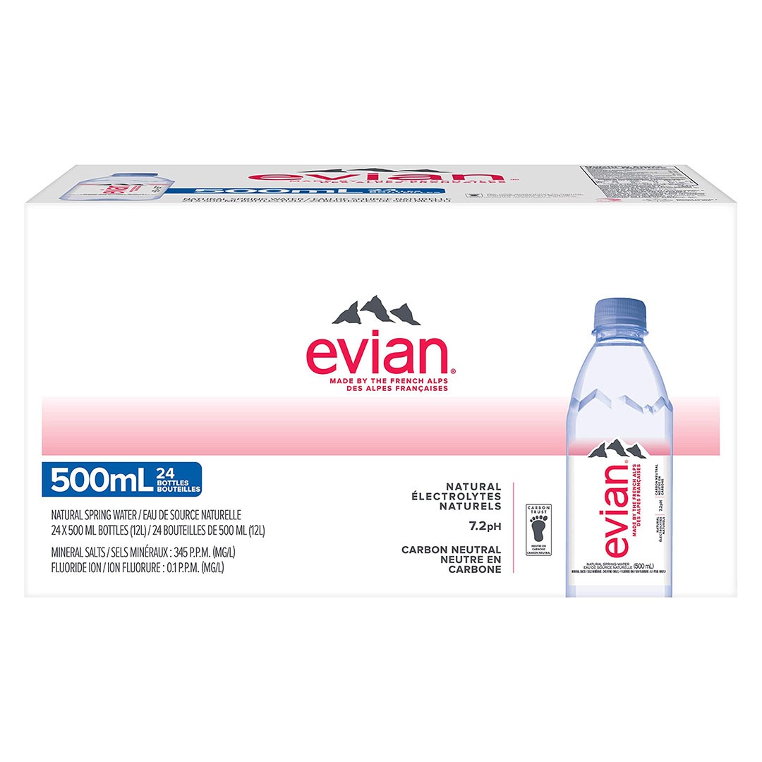 مياه الينابيع الطبيعية من ايفيان - زجاجات 500 مل - 24 عبوة