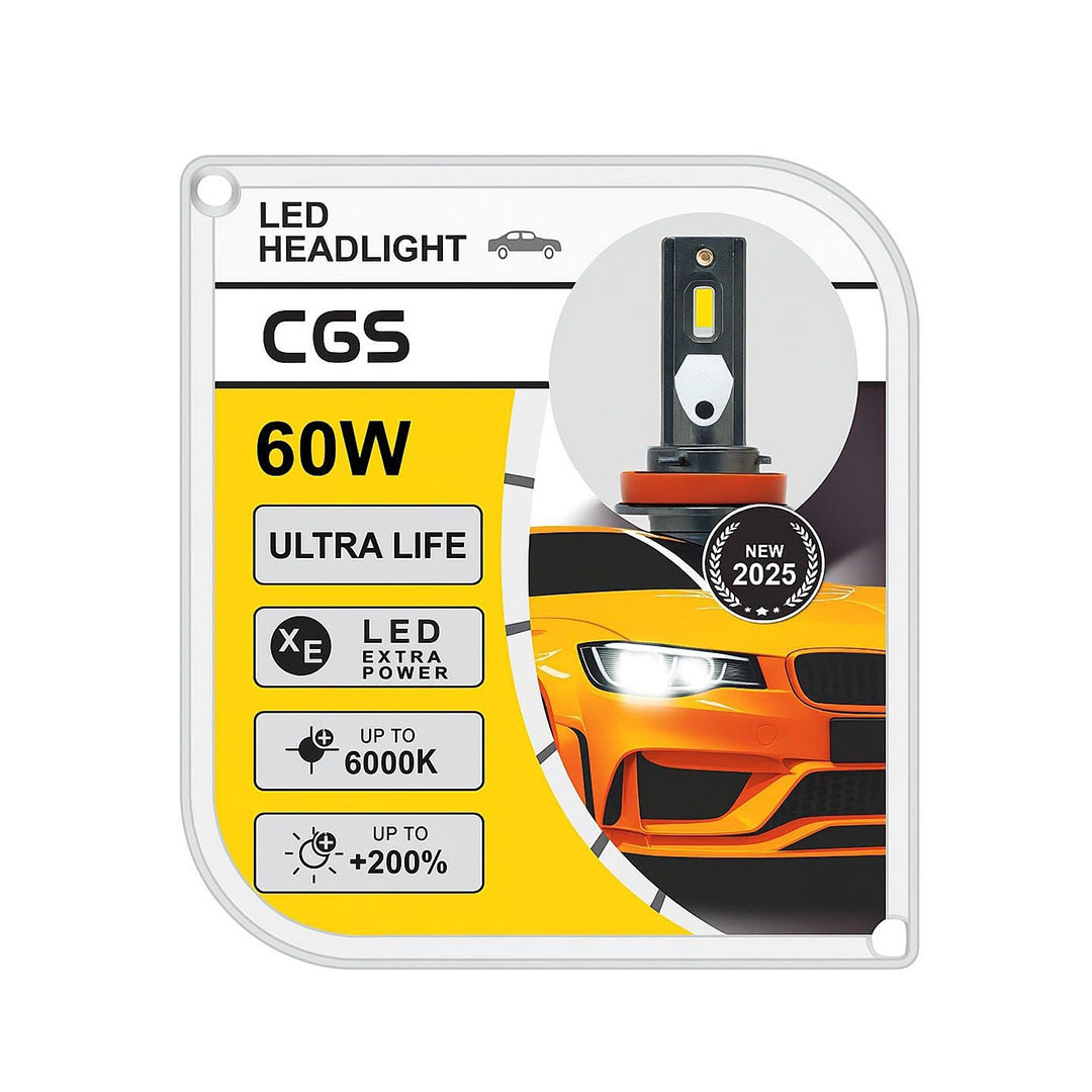 طقم لمبات أمامية LED للسيارة من CGS - 9005 - 60 واط