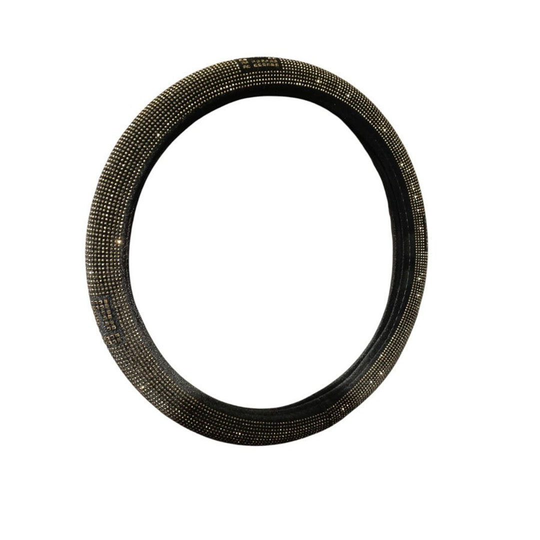 غطاء دركسيون عالمي من CGS مزين بفصوص ذهبية - أسود