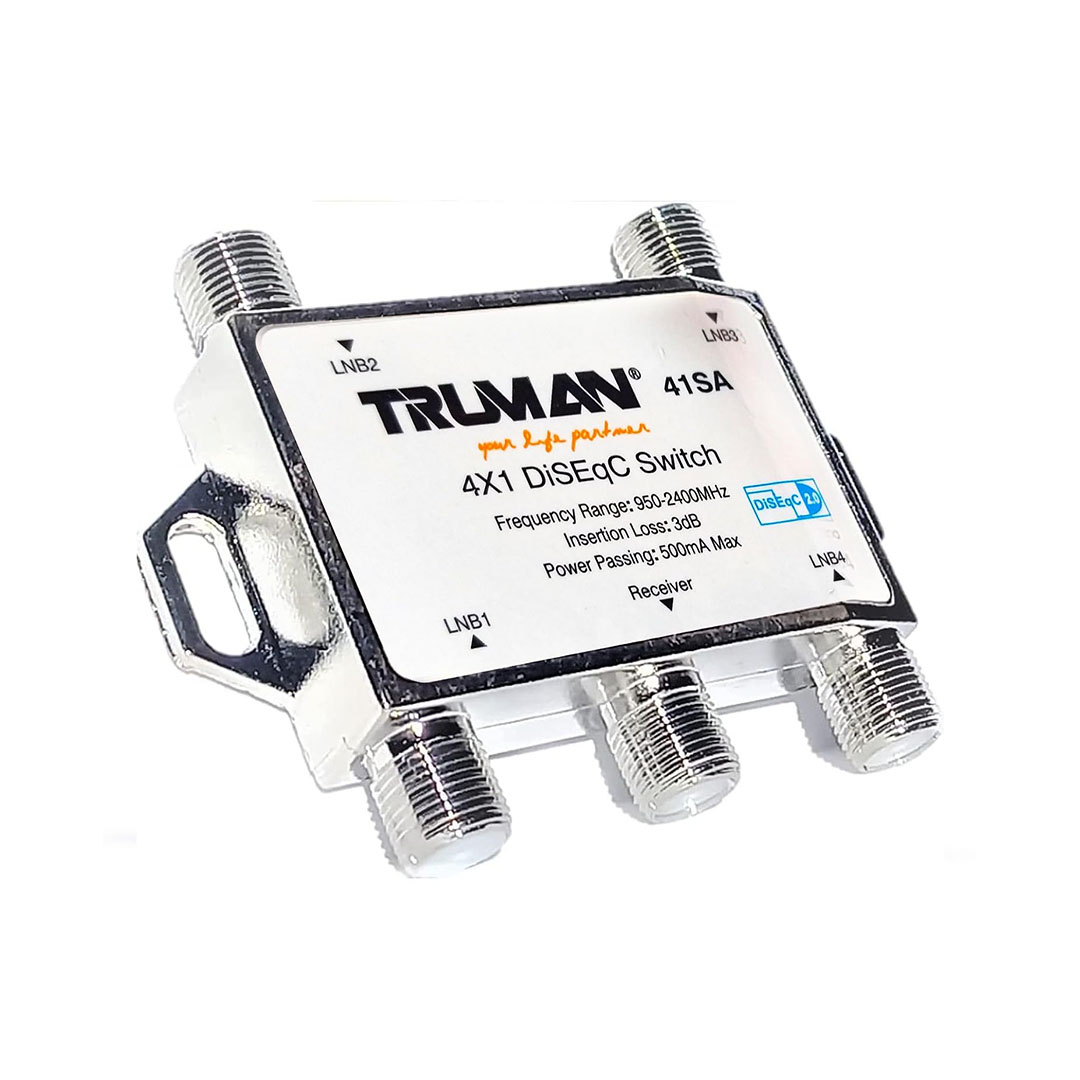 سويتش ترومان - DiSEqC - 4 منافذ - فضي - 41SA