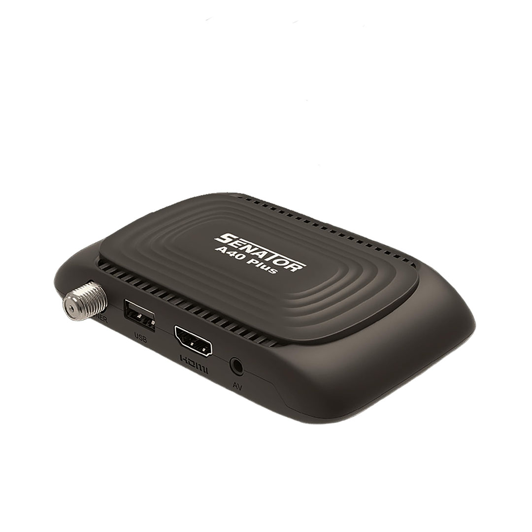 جهاز استقبال رقمي صغير HD - ريموت - A40 بلس - أسود