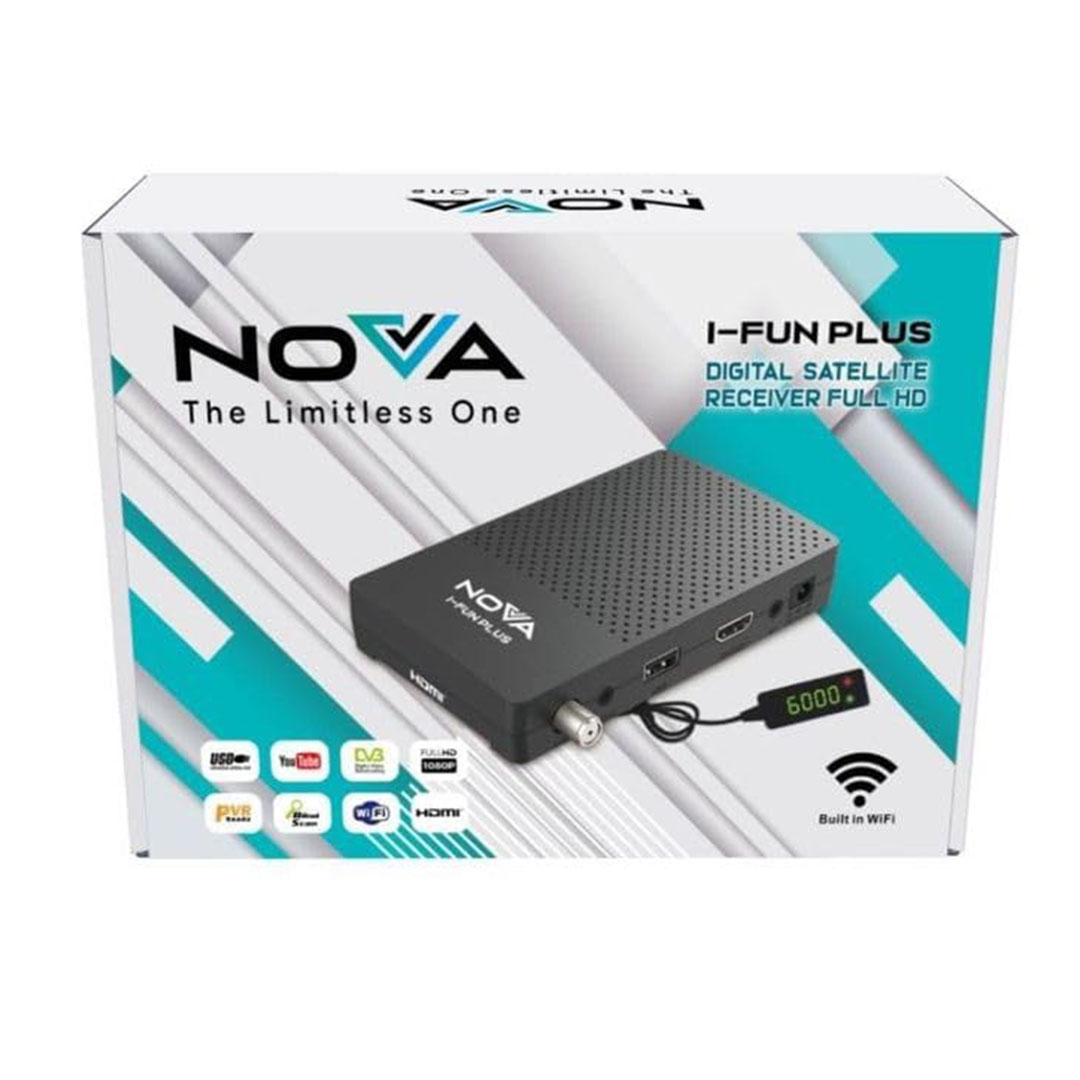 جهاز استقبال رقمي صغير HD - ريموت - أسود