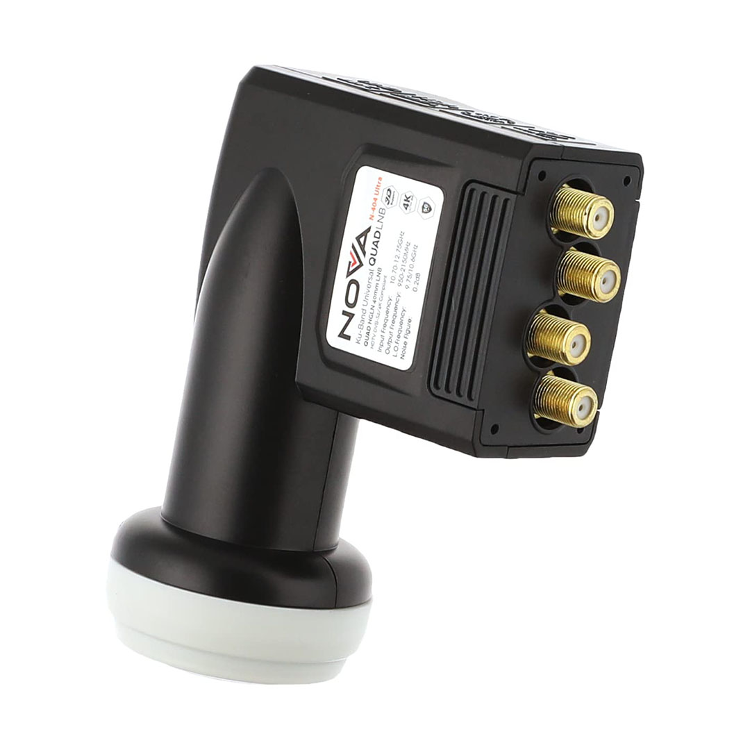 LNB الترا يونيفرسال - N-404 - 4 منافذ - أسود